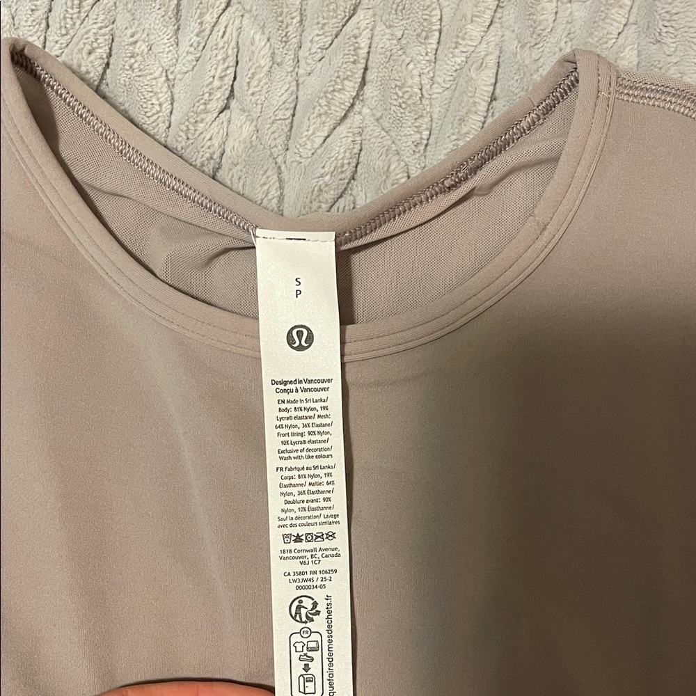 Lululemon Taupe Crop Top - Picture 7 of 10